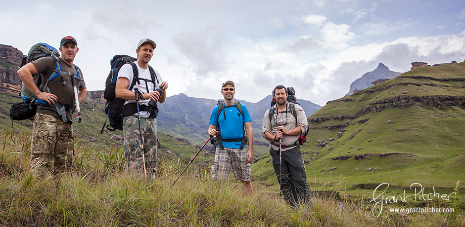 Taking in the sights of the Rhino Peak from the lower foothills.