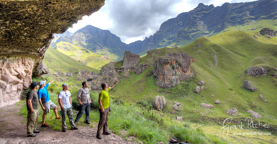 Looking up to our destination of the Rhino Peak, another 1000m higher.