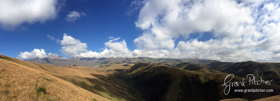 By midday the clouds had really rolled in over the high peaks and it wasn't looking good for our ascent to the peak.